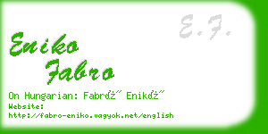 eniko fabro business card